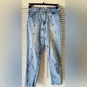 Tinseltown women’s jeans mom jeans sz 7 snake embroidered high waisted light was